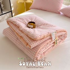 Chăn Cotton Đũi Soyal Bean Blanket Bông Ép Sơ Đậu Nành Nguyên Tấm 27 chăn cotton đũi