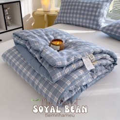 Chăn Cotton Đũi Soyal Bean Blanket Bông Ép Sơ Đậu Nành Nguyên Tấm 25 chăn cotton đũi
