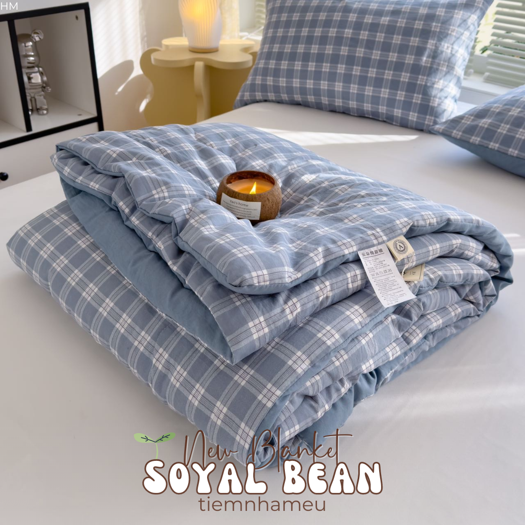 Chăn Cotton Đũi Soyal Bean Blanket Bông Ép Sơ Đậu Nành Nguyên Tấm 11 chăn cotton đũi