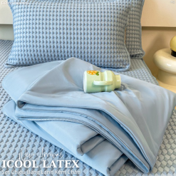Set 4 Món Chiếu Băng Lạnh Icool Latex Kèm Chăn Thun Lạnh