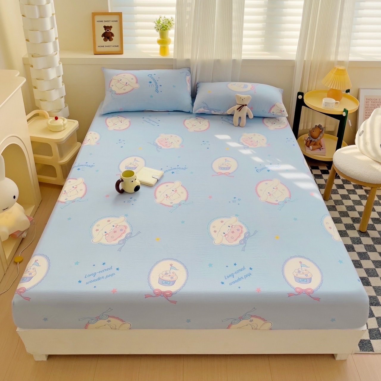 Set Ga Gối 3 Món Cotton 80% Họa Tiết Hoạt Hình 39 set ga gối 3 món cotton 80 mẫu hoạt hình