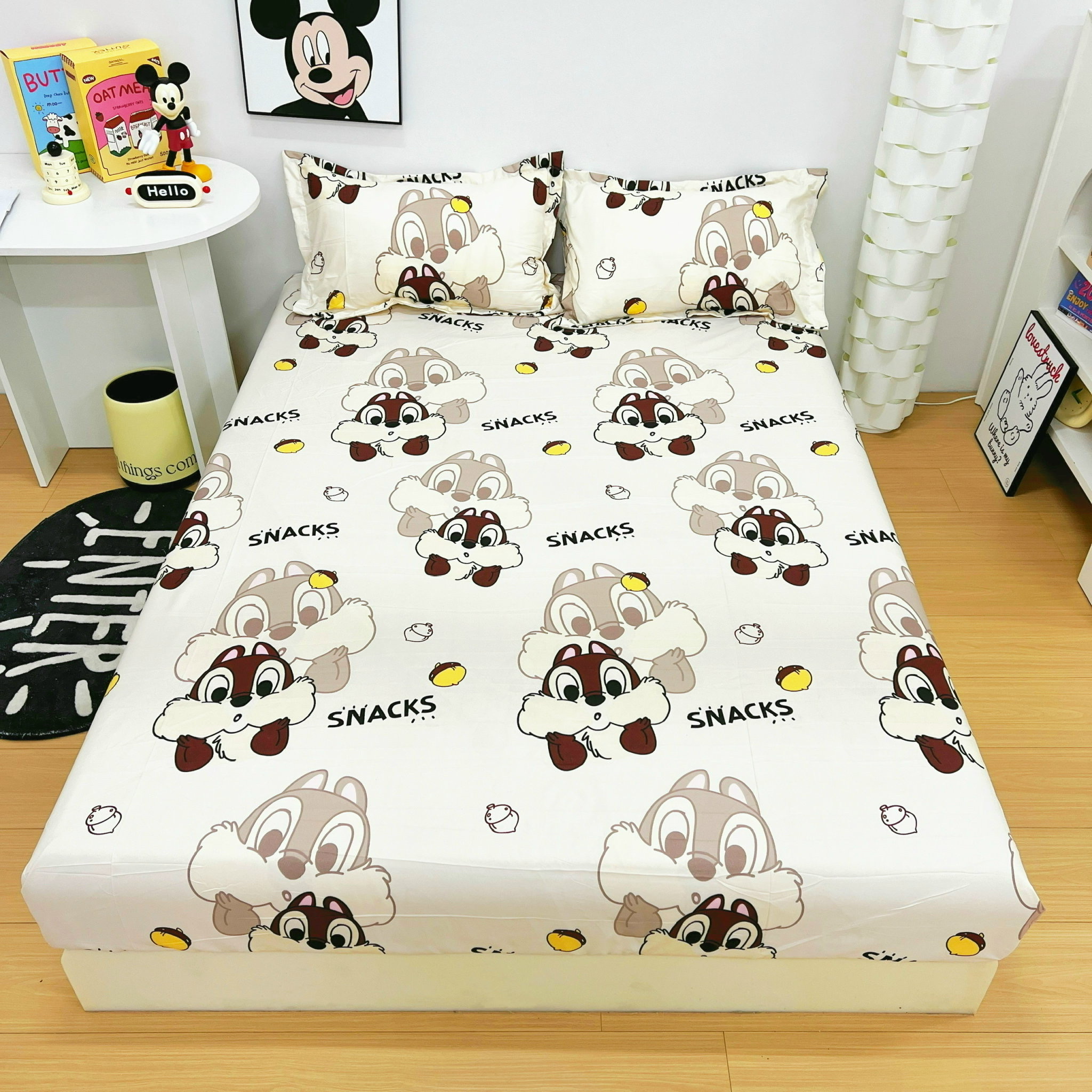 Set Ga Gối 3 Món Cotton 80% Họa Tiết Hoạt Hình 35 set ga gối 3 món cotton 80 mẫu hoạt hình