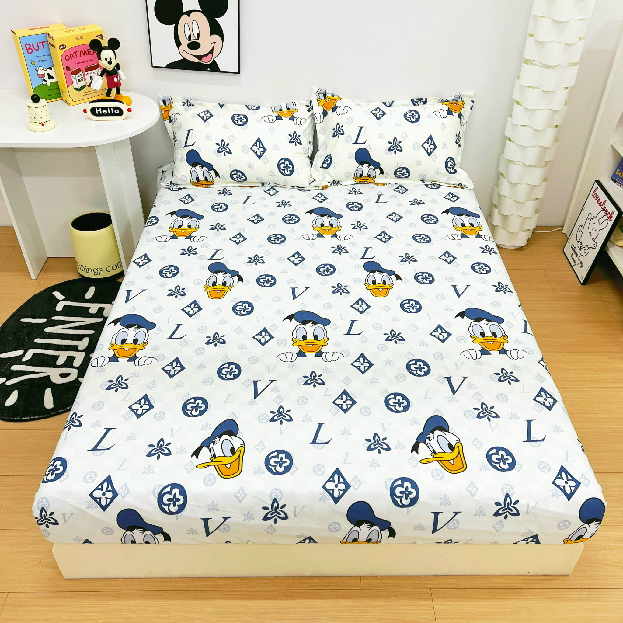 Set Ga Gối 3 Món Cotton 80% Họa Tiết Hoạt Hình 34 set ga gối 3 món cotton 80 mẫu hoạt hình
