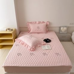 Set Ga Gối 3 Món Đũi Quilt Cao Cấp