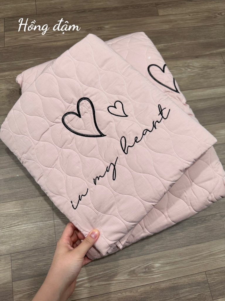 Set Ga Gối 3 Món Đũi Quilt Cao Cấp