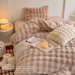 Bộ Chăn Ga Gối Nỉ Nhung Lông Cáo