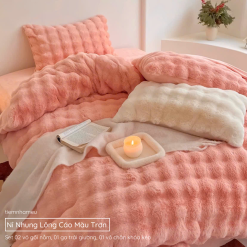Bộ Chăn Ga Gối Nỉ Nhung Lông Cáo