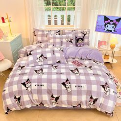 Set 4 Món Nỉ Nhung Sữa 3D Họa Tiết Kuromi